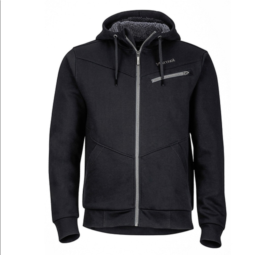 Men’s Marmot Lander Sherpa Hoody Medium Black